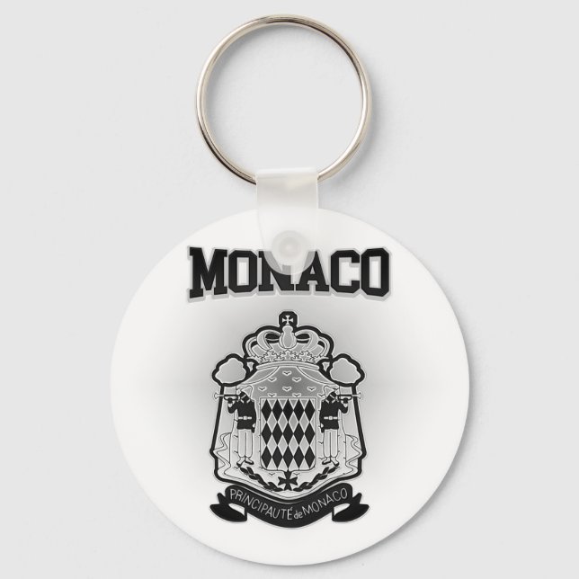 Monaco Coat of Arms Keychain (Front)