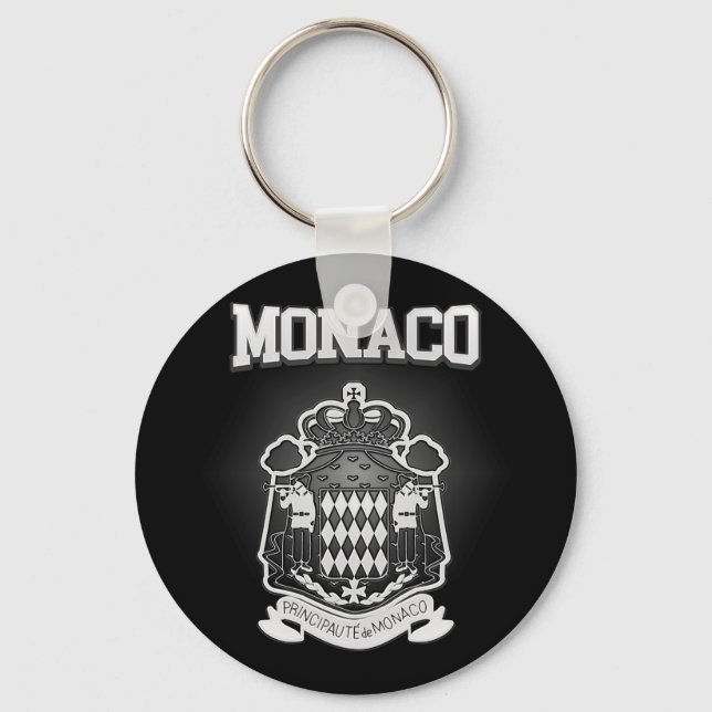 Monaco Coat of Arms Keychain (Front)