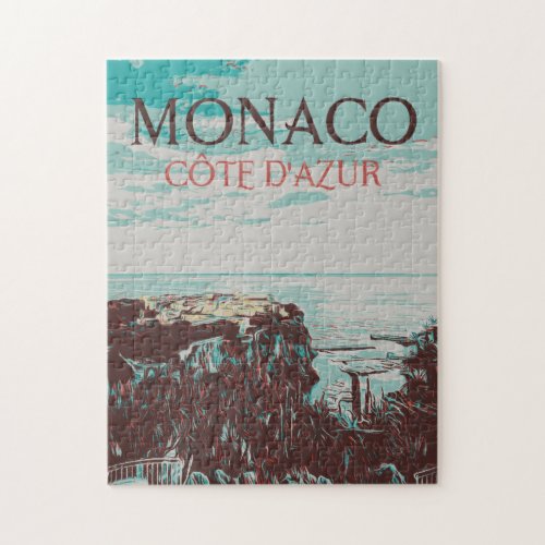 Monaco Cte dAzur illustration France Jigsaw Puzzle