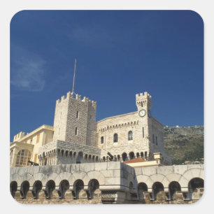 Monaco, Cote d'Azur, Prince's Palace. Square Sticker