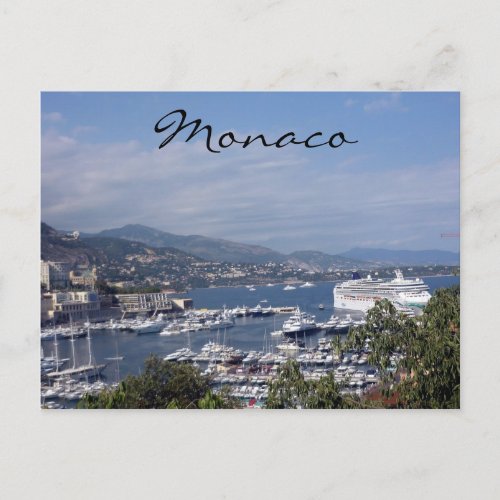 monaco cruise postcard