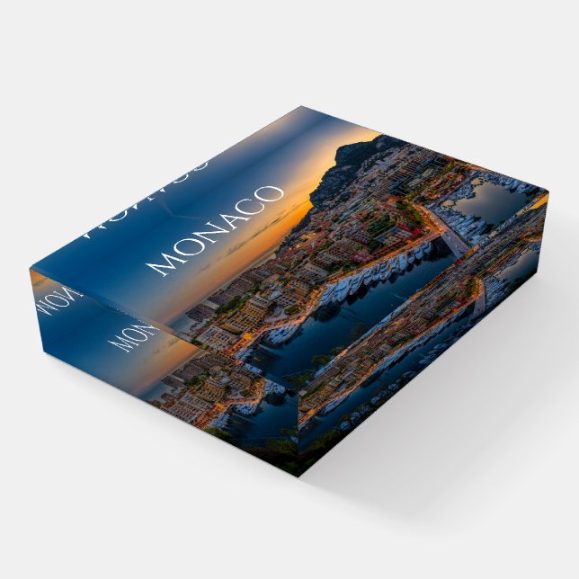 Monaco Desk Paperweight Souvenir Memento Souvenir (Angled)