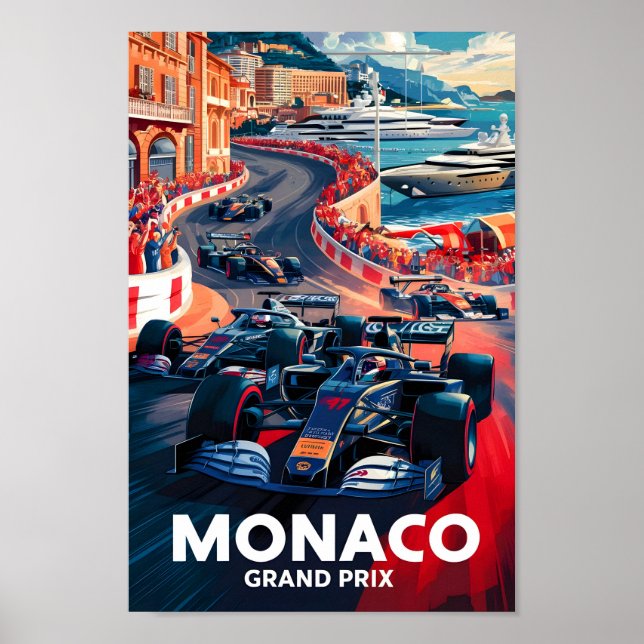 Monaco Famous Travel Place Poster (Front)