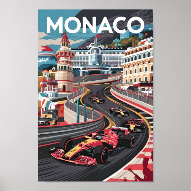 Monaco Famous Travel Place Poster (Front)