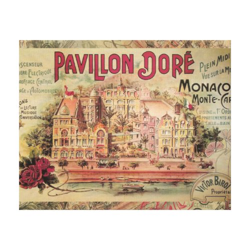 Monaco Fancy Vintage French Riviera France Canvas Print