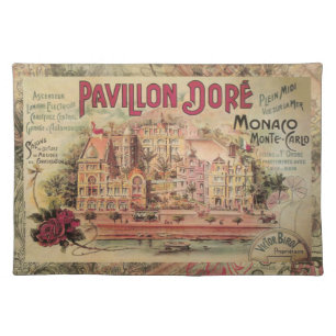 Monaco Fancy Vintage French Riviera France Cloth Placemat