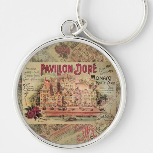 Monaco Fancy Vintage French Riviera France Keychain