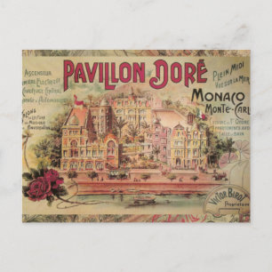 Monaco Fancy Vintage French Riviera France Postcard