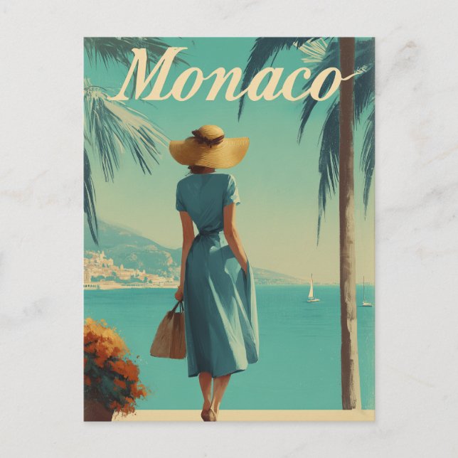 Monaco fashion vintage  postcard (Front)