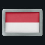 Monaco Flag Belt Buckle<br><div class="desc">Patriotic flag of Monaco.</div>