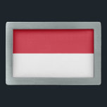 Monaco Flag Belt Buckle<br><div class="desc">Patriotic flag of Monaco.</div>