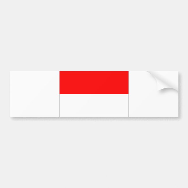Monaco Flag Bumper Sticker (Front)