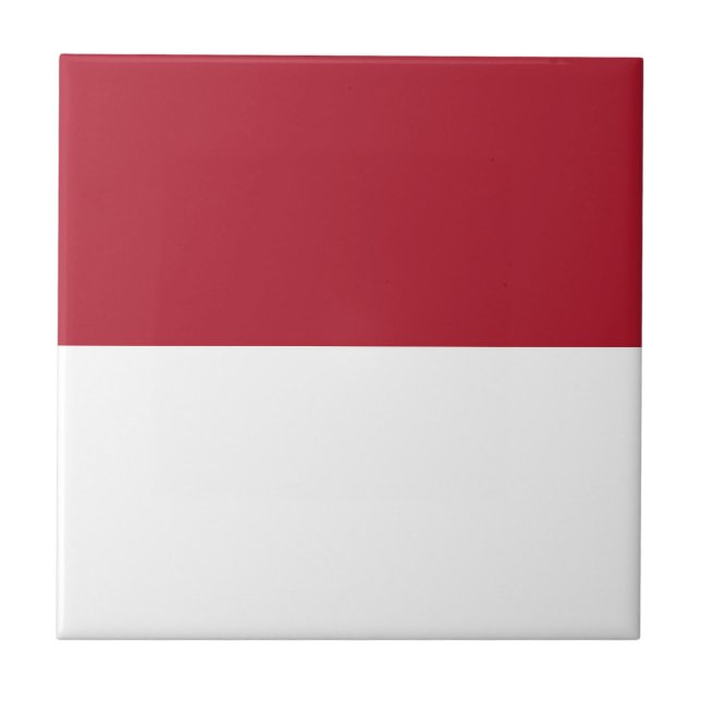 Monaco flag ceramic tile (Front)