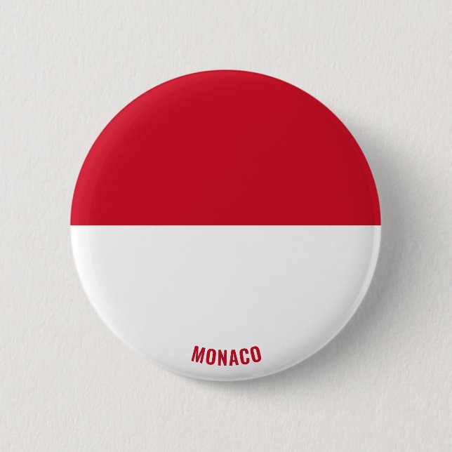 Monaco Flag Charming Patriotic Button (Front)