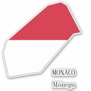 Monaco Flag Charming Patriotic Map Sticker