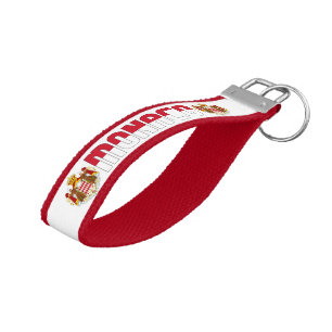 Monaco Flag Charming Patriotic Wrist Keychain