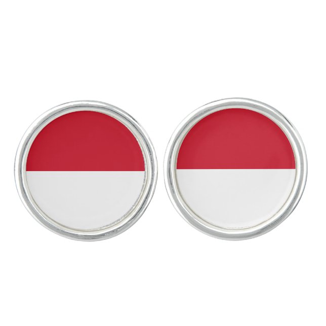 Monaco Flag Cufflinks (Front)