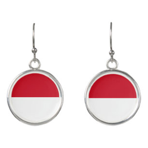 Monaco Flag Earrings