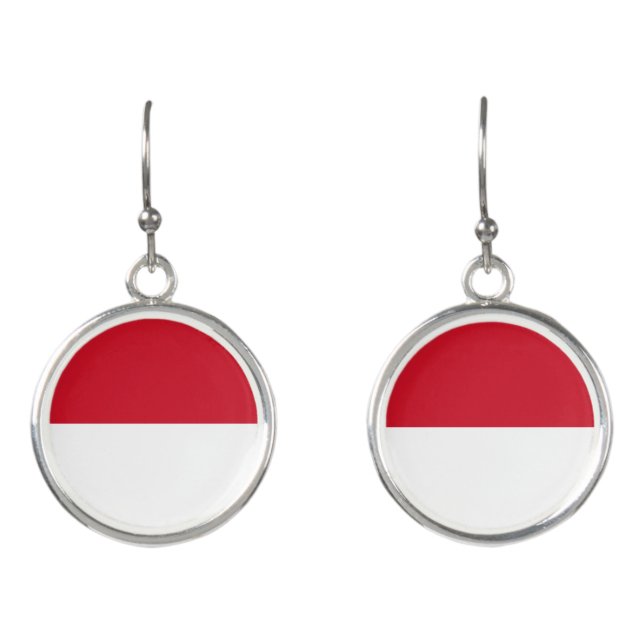Monaco Flag Earrings (Front)