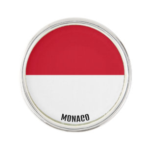 Monaco Flag Elegant Patriotic Lapel Pin
