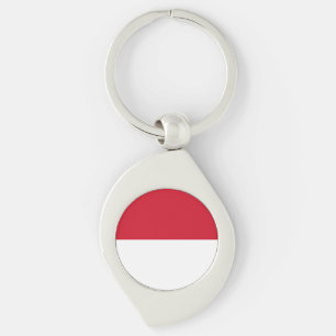 Monaco Flag Keychain