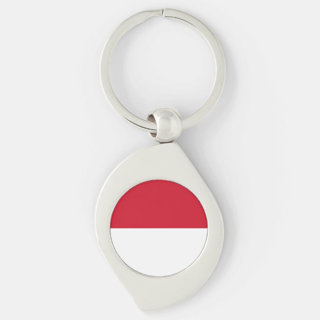 Monaco Flag Keychain (Front)