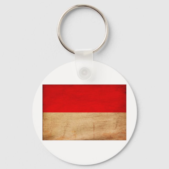 Monaco Flag Keychain (Front)