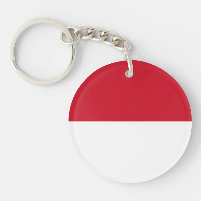 Monaco Flag Keychain (Front)