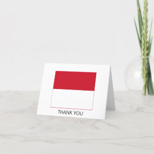 Monaco Flag Letterpress Thank You Card