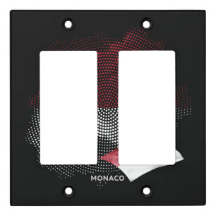 Monaco flag light switch cover