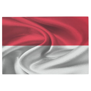 Monaco Flag Metal Print