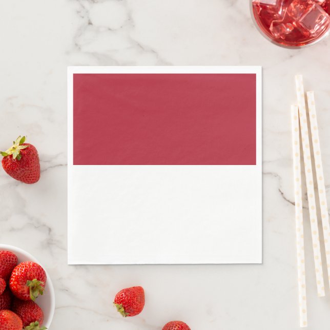 Monaco flag napkins (Insitu)