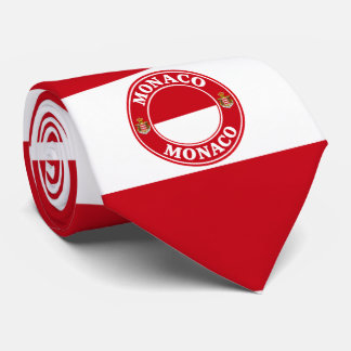 Monaco Flag Neck Tie, Stylish Monaco Tie. Tie