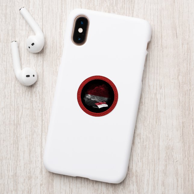 Monaco flag patch (On Phone Back)