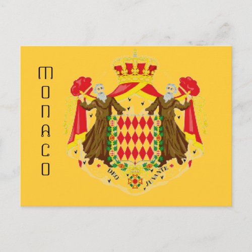 Monaco flag postcard