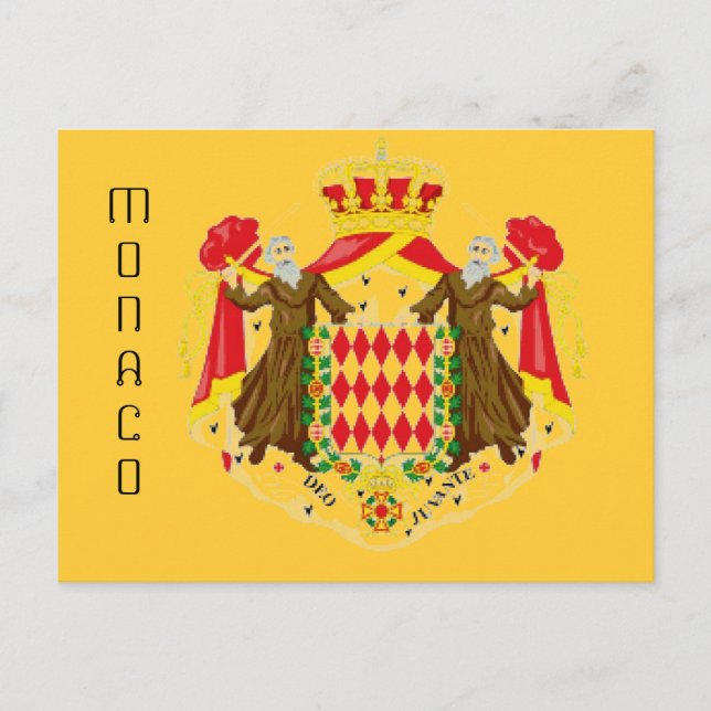 Monaco flag postcard (Front)