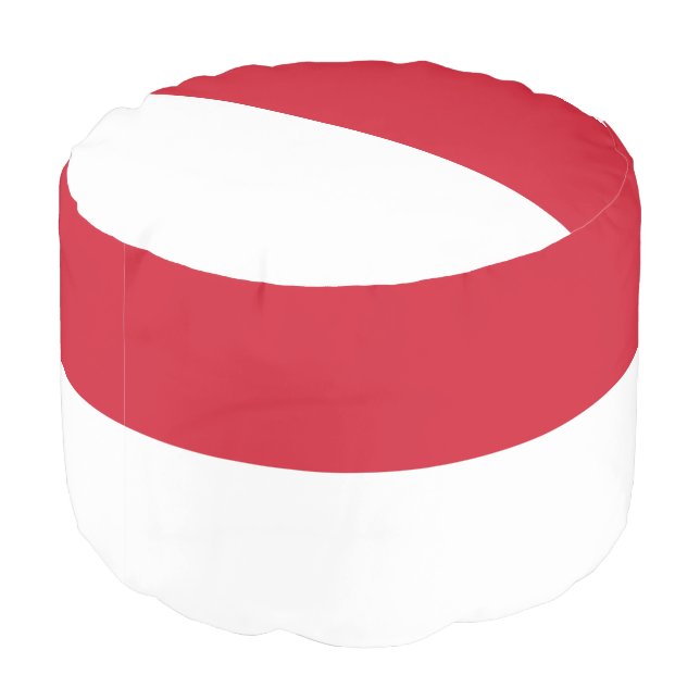 Monaco Flag Pouf (Angled Back)