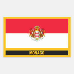 Monaco Flag Rectangular Sticker