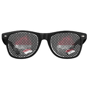 Monaco flag retro sunglasses