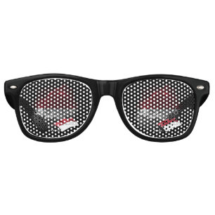 Monaco flag retro sunglasses