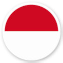 Monaco Flag Round Sticker
