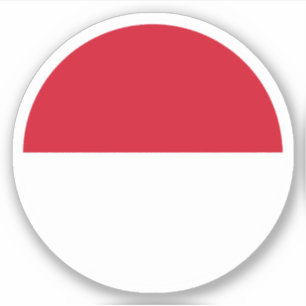 Monaco Flag Round Sticker