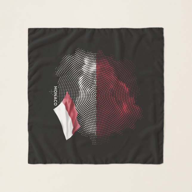 Monaco flag scarf (Front (Horizontal))