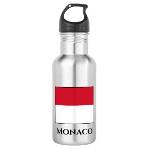 Monaco Flag Stainless Steel Water Bottle