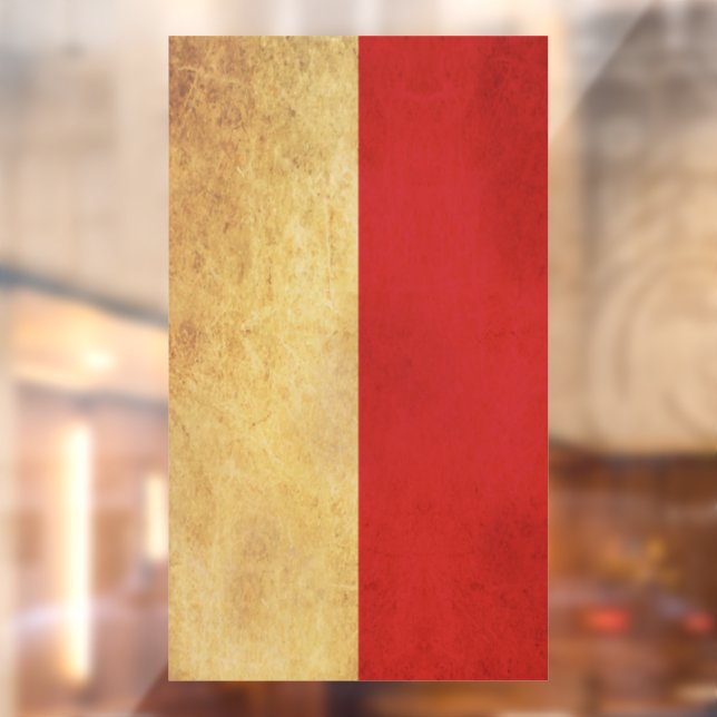Monaco Flag Vintage Design Window Cling (Sheet 2)