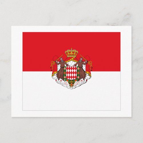 Monaco Flag w COA Postcard