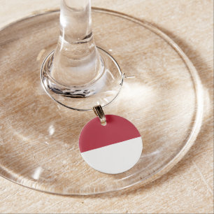 Monaco flag wine charm