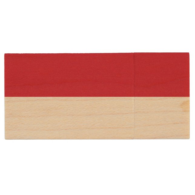 Monaco Flag Wood Flash Drive (Front)