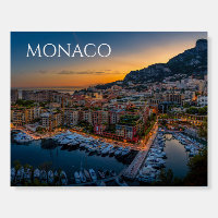 Monaco Foam Board Poster Wall Art Souvenir Memento