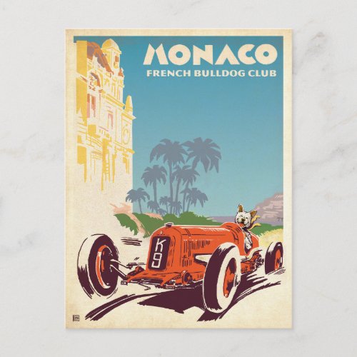 Monaco French Bulldog Club Postcard